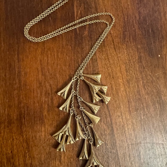 J. Crew Floral Chandelier Brass Necklace - Picture 7 of 7